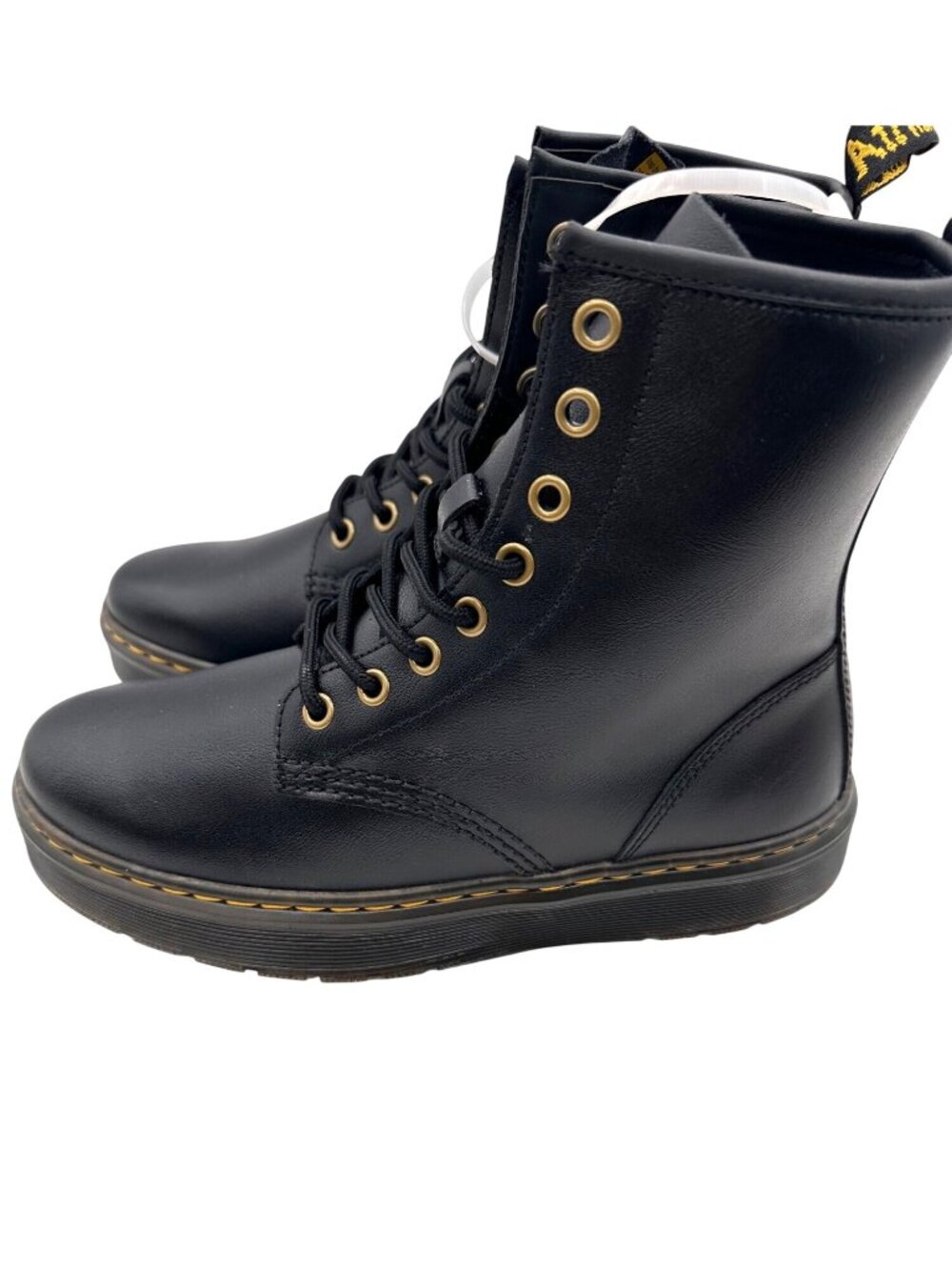Dr. Martens Size 6 Girls Zavala Combat Lace-Up Punk  Platform Ankle Boot Black